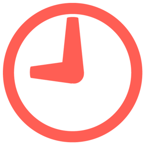 Intelligence suite time icon Salmon